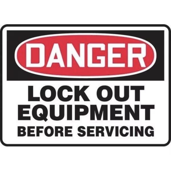 Accuform OSHA DANGER SAFETY SIGN LOCK OUT FRMLKT014XV FRMLKT014XV - main